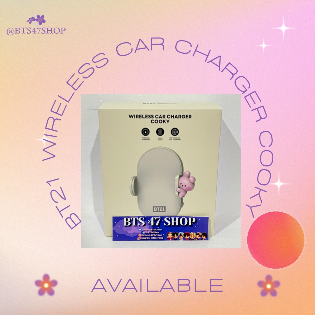 BT21 Wireless Car Charging Cradle, Hobbies & Toys, Memorabilia