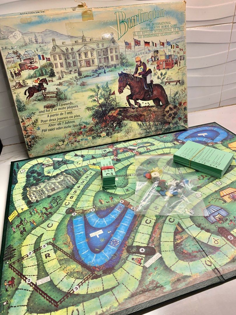 Original 1989 Vintage Burlington International Board Game BURLINGTON