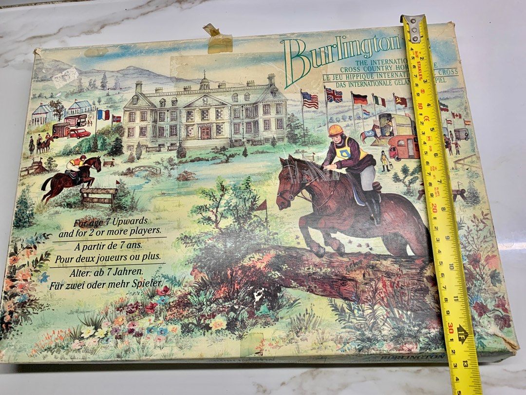 Original 1989 Vintage Burlington International Board Game BURLINGTON