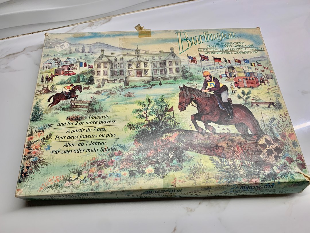 Original 1989 Vintage Burlington International Board Game BURLINGTON