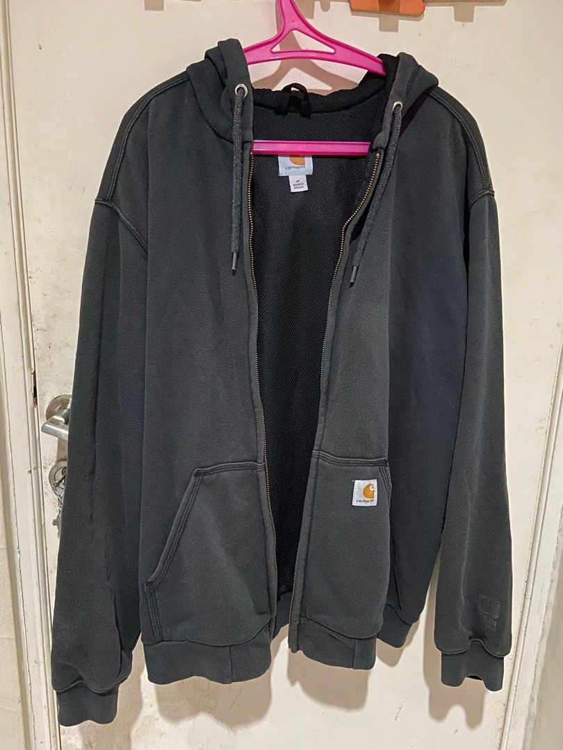 Carhartt zipper hoodie, Fesyen Pria, Pakaian , Baju Luaran di Carousell