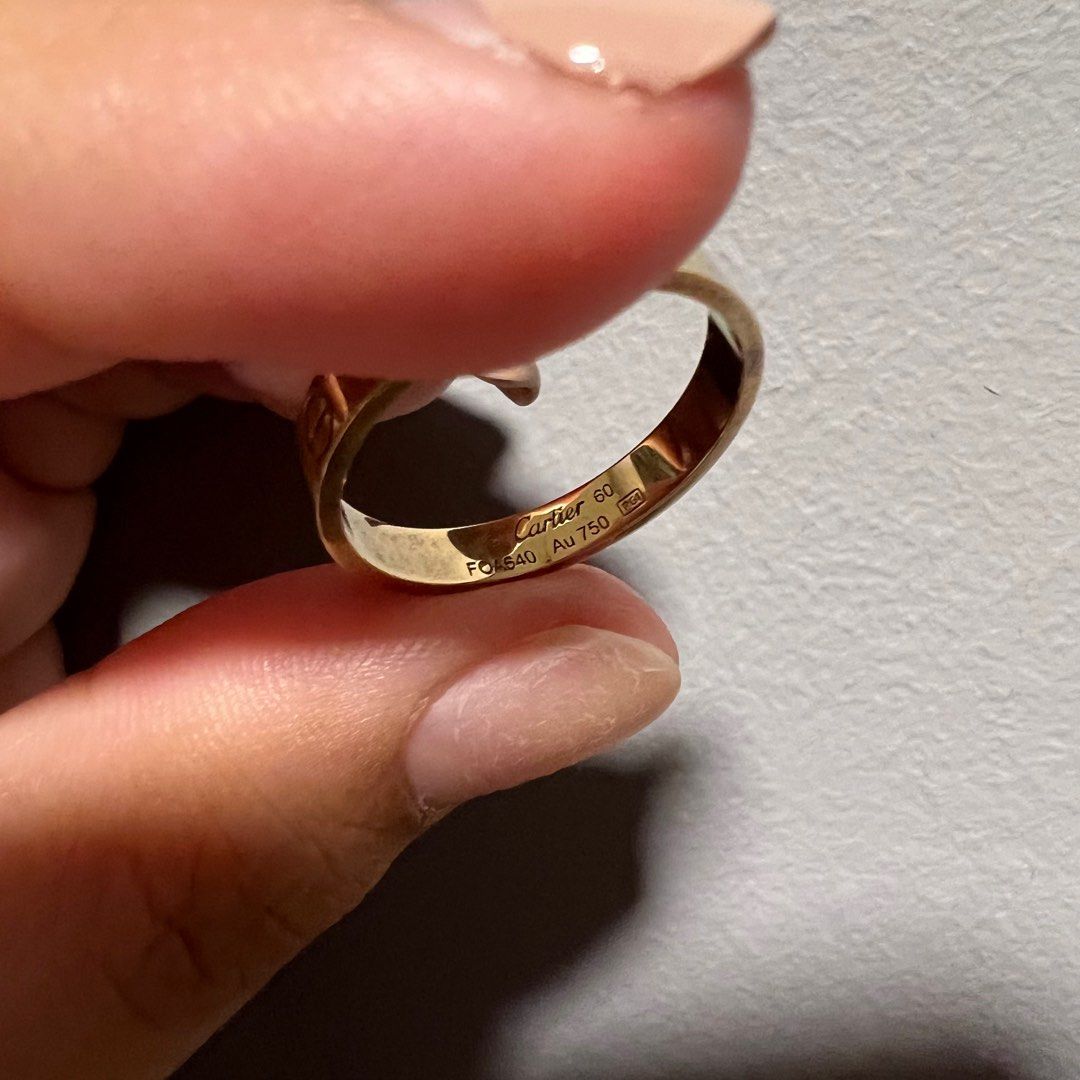 Cartier love ring scratches sale
