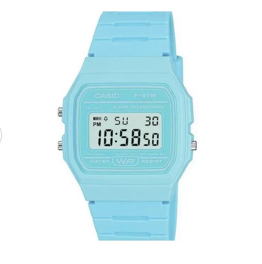 Casio Retro Blue Resin Strap Watch, Women's Fashion, Watches
