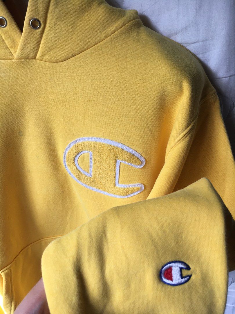 Yellow champion best sale hoodie big c