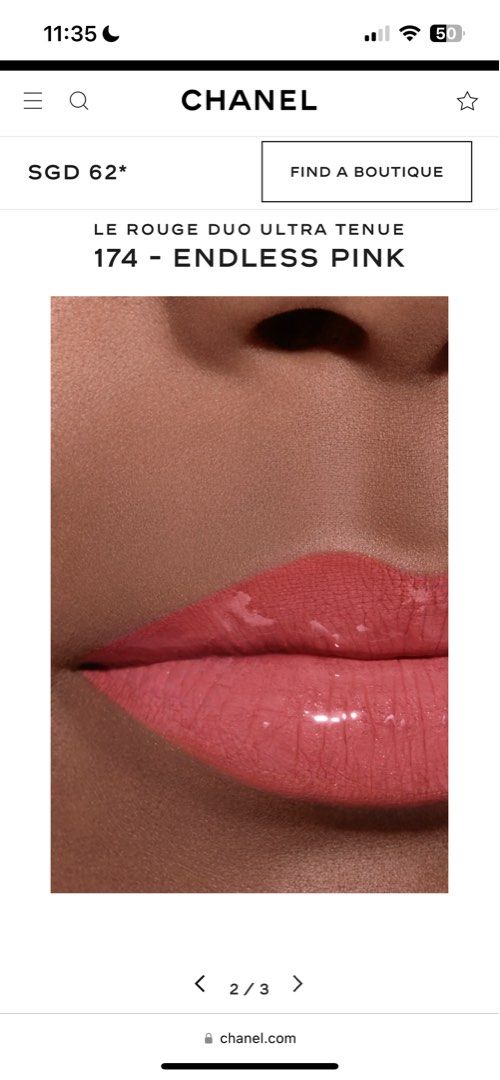 CHANEL LE ROUGE DUO ULTRA TENUE ULTRAWEAR LIQUID LIP COLUOR สี 174 ENDLESS  PINK (4.5 & 3.5 ML)