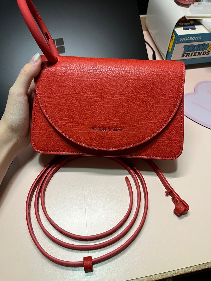 Red top perspex bag