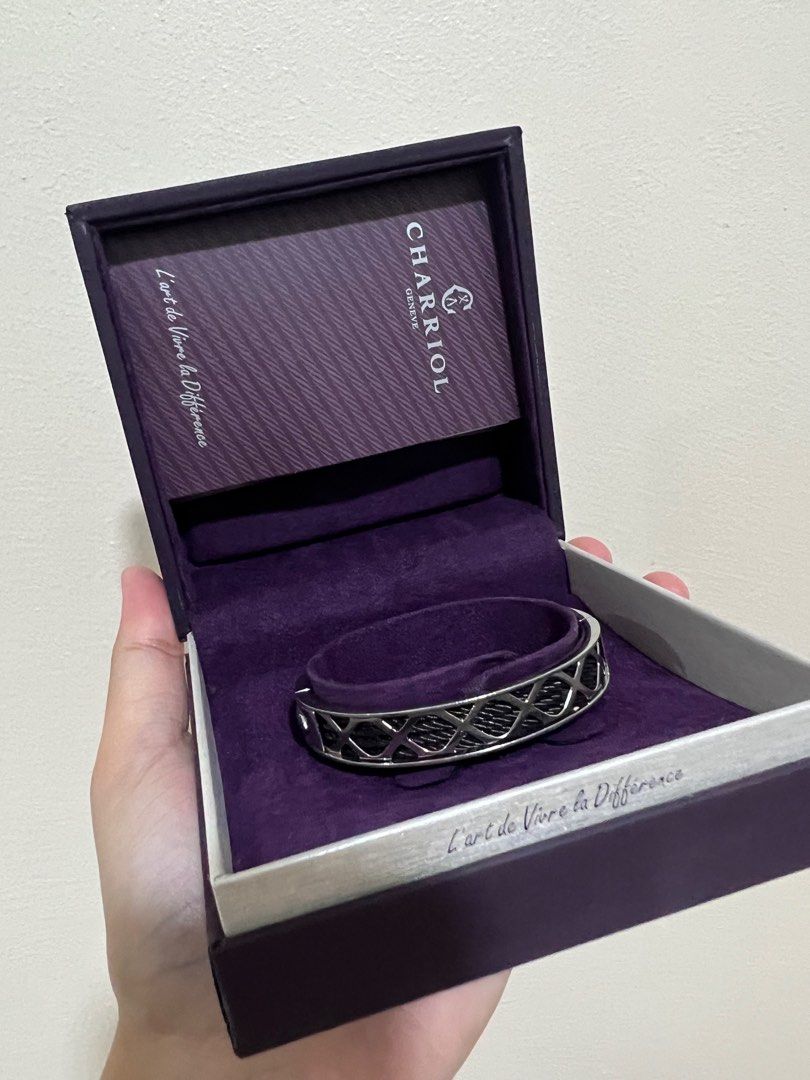 Charriol Forever Bangle (Category: Luxury Accessories) located in Quezon City. Submitted by __declutter (Listing ID 1215433035, Image 2). Description: • Got this last November 2021 • Barely used •Size: SMALL • No other flaws besides minimal scratches that are inevitable on the silver part • Comes with box and card • SRP at Php 20,950.