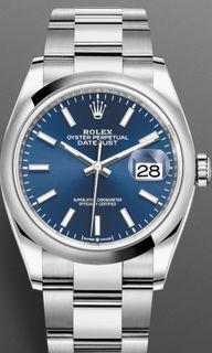 Cheapest BEST Deal ROLEX Datejust 36mm Steel in Sunburst Blue Dial. Ref 126200