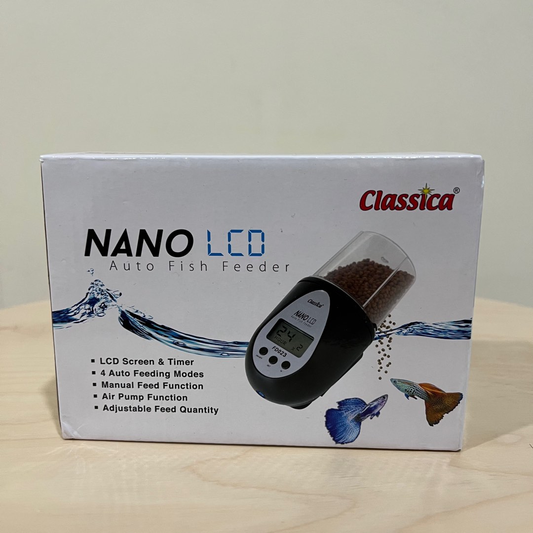 Classico Nano LCD Fish Feeder (4 Modes), Pet Supplies, Pet Food on