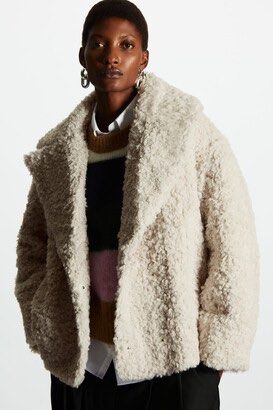 COS oversized faux shearling jacket Women s Fashion Coats