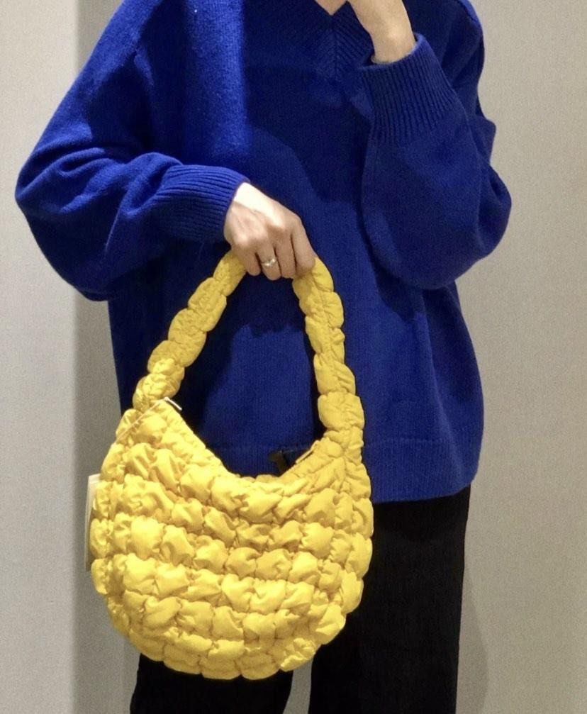 Cos quilted bag bright yellow