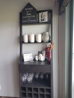 crate & barrel sloane leaning wine bar