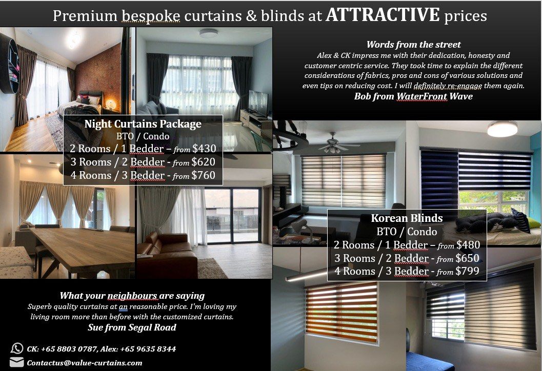 Crazy PROMOTIONS going on for new BTO/Condo - Korean Blind and Curtains628630767979541112