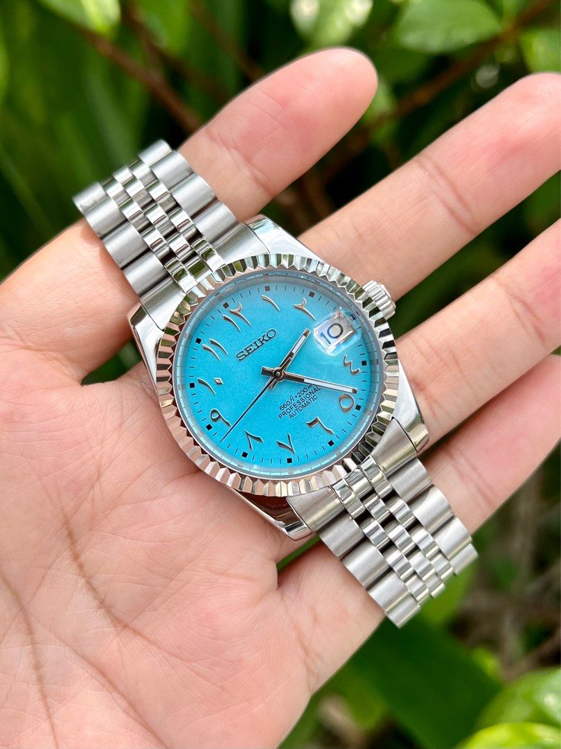 Custom Seiko Tiffany 36mm (NH35 Auto movement), Luxury, Watches on Carousell