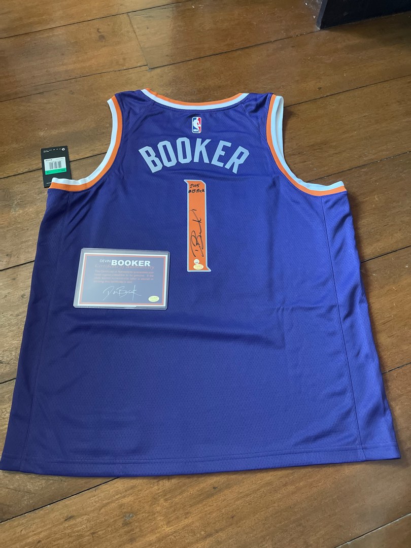 Devin Booker Signed Suns Authentic Nike Swingman Jersey (Steiner