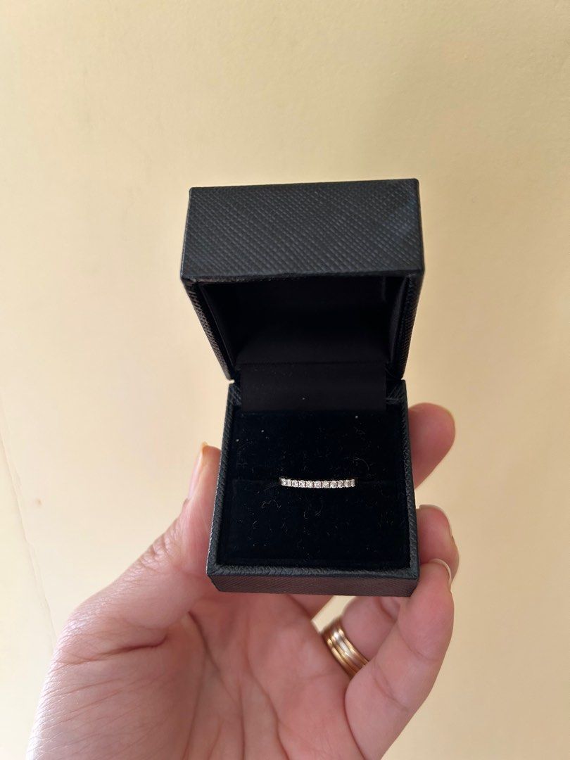 Diamond Half Eternity Ring (Category: Rings) located in Subic. Submitted by riadg21 (Listing ID 1215340731, Image 2). Description: Diamond half eternity ring in 14k Yellow Gold. Bought in Pinctada, SM Pampanga South African Diamonds, but total carat weight was not declared. Size 5.