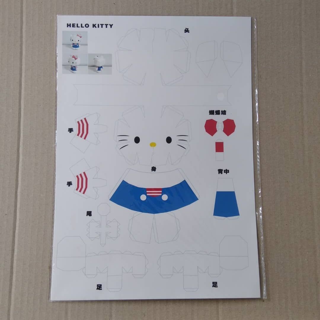DIY Hello Kitty Paper Model, Hobbies & Toys, Stationery & Craft, Craft ...