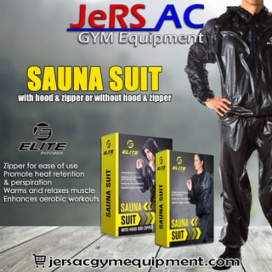 ELITE Sauna Suit with Hood and Zipper on Carousell