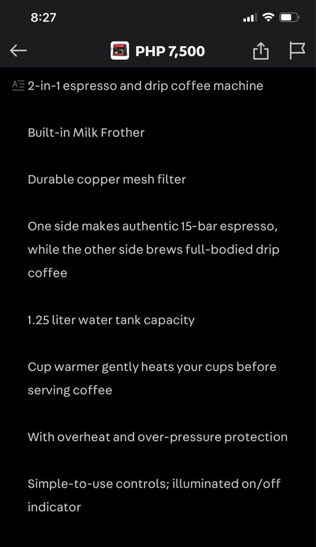 espresso machine on Carousell