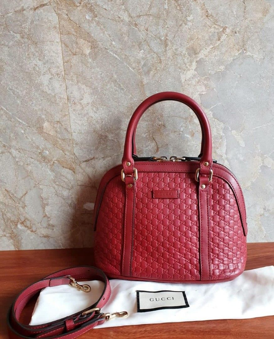 Fast Sale Good Condition Gucci Alma Small Red With strap and