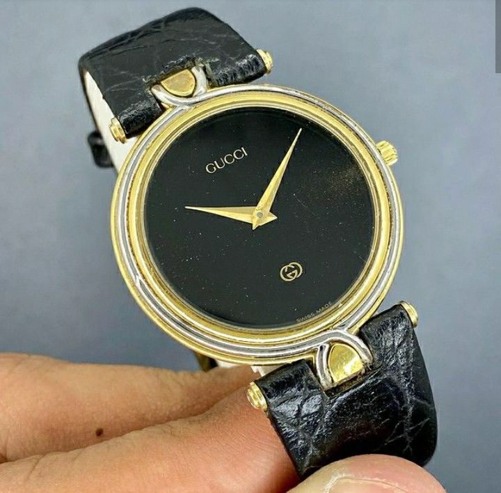 GUCCI 4500M 18K Goldplated Classic Dresswatch ALL ORIGINAL