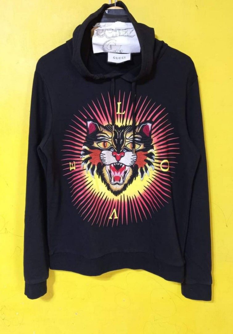 Gucci angry cat hoodie clearance