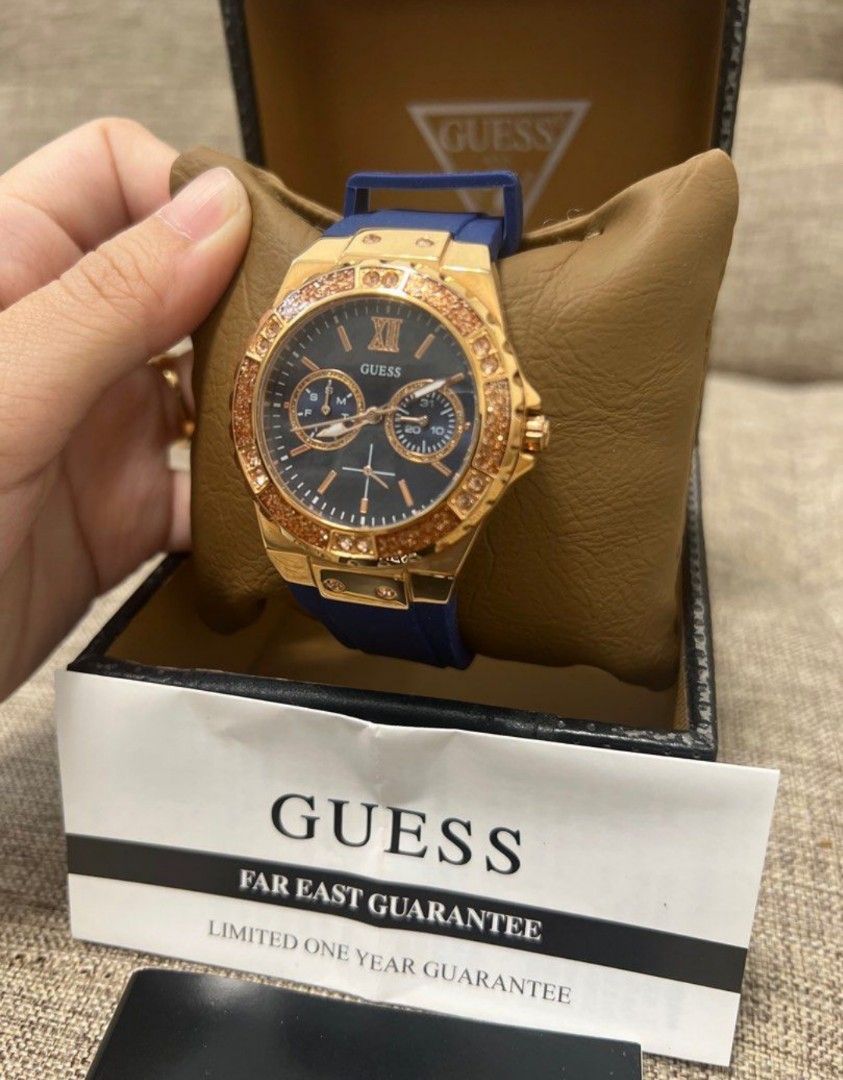 Guess watch navy on Carousell