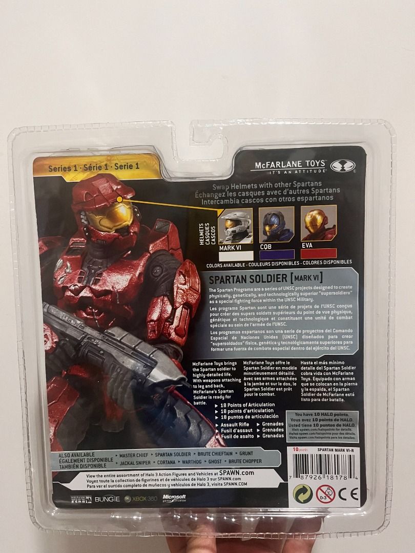 Figurine Halo 3 - Série 1 - Spartan EVA Rouge - 13 Cm - Collection