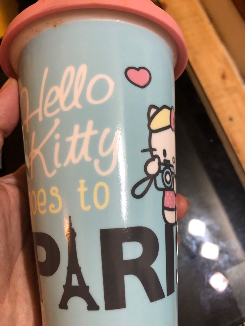 Hello Kitty tumbler mug cup Typo brand, Furniture & Home Living