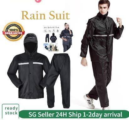 High Quality Adult Waterproof Raincoat 5 Size top Pants PVC