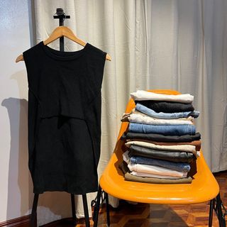 High-Low Black Knit Vest Top
