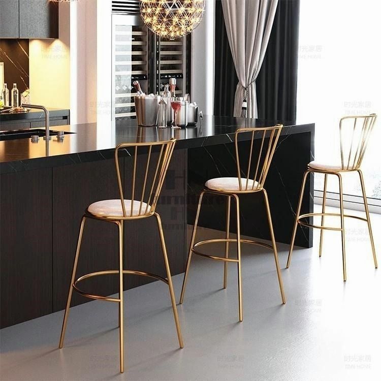 hn0567 EMILIA Modern Contemporary Caged Bar Stools, Furniture & Home