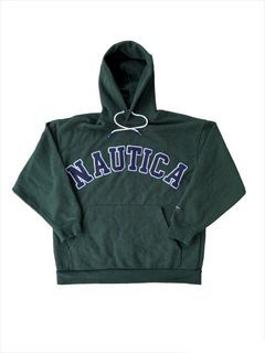 Hoodie nautica spell out japan market big logo original second preloved