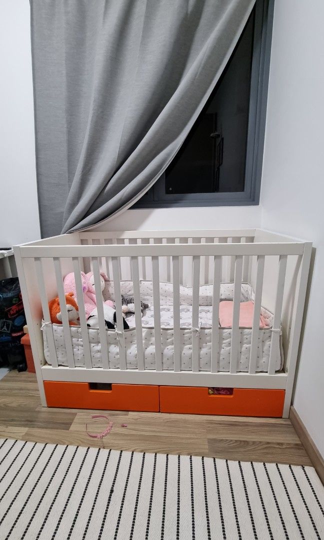 Ikea Baby Cot with storage, Babies & Kids, Baby Nursery & Kids