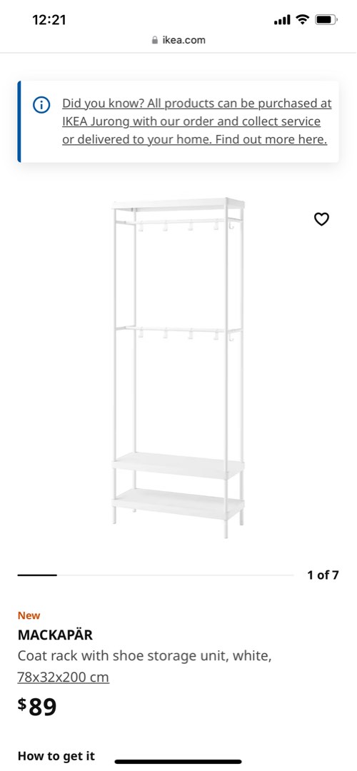 IKEA Clothes Rack, Furniture & Home Living, Furniture, Shelves