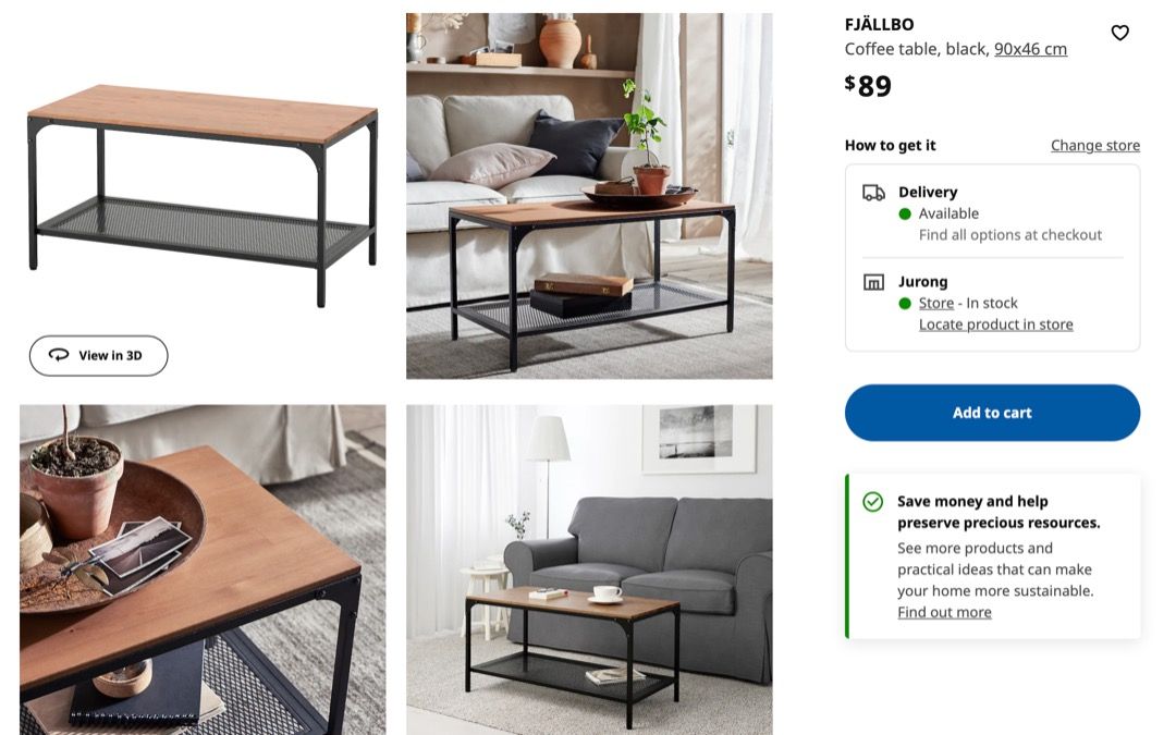 Fjällbo coffee hot sale table