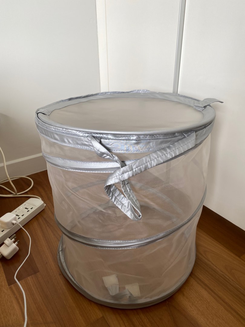 IKEA silver laundry basket, Furniture & Home Living, Home Improvement