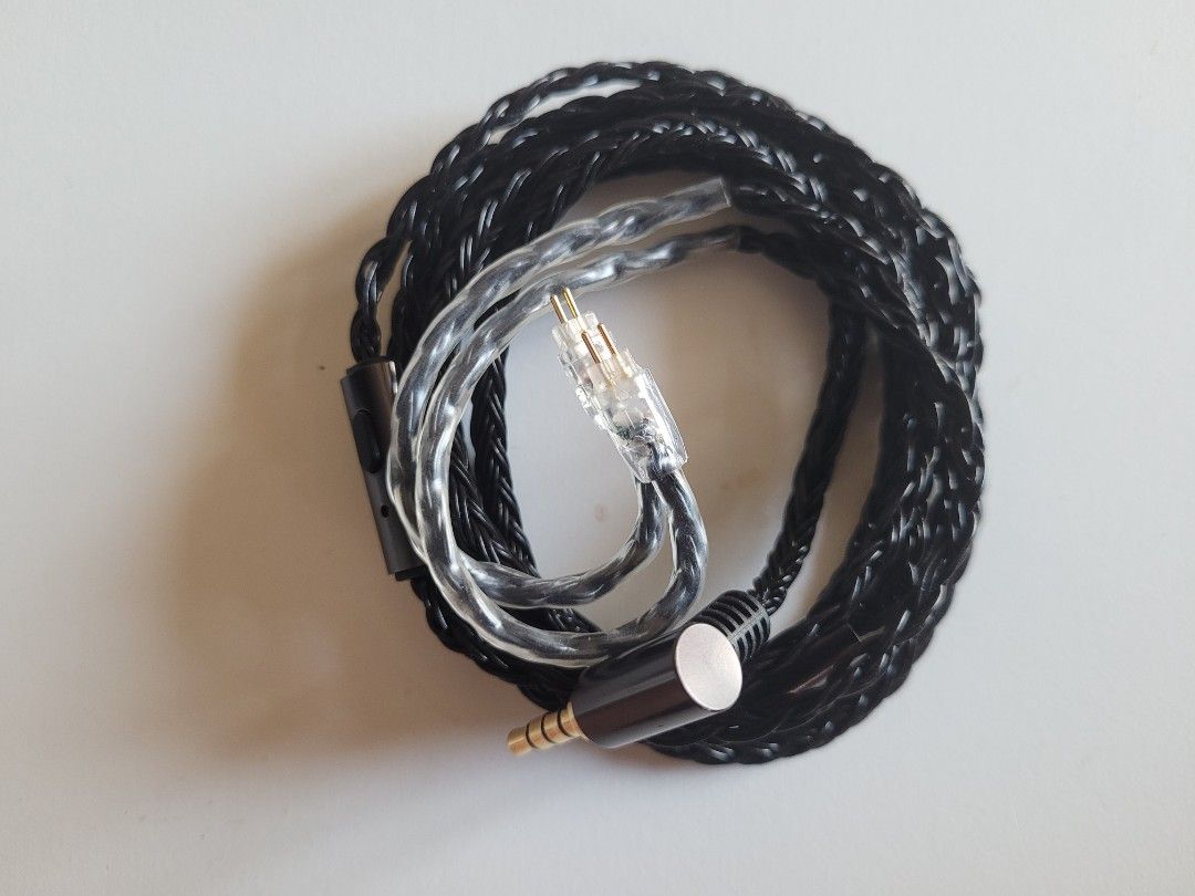 JCALLY 2pin 0.78mm 3.5mm IEM Earphone Cable (With Mic), Audio