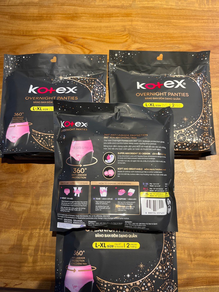 Kotex overnight panties, Babies & Kids, Maternity Care on Carousell