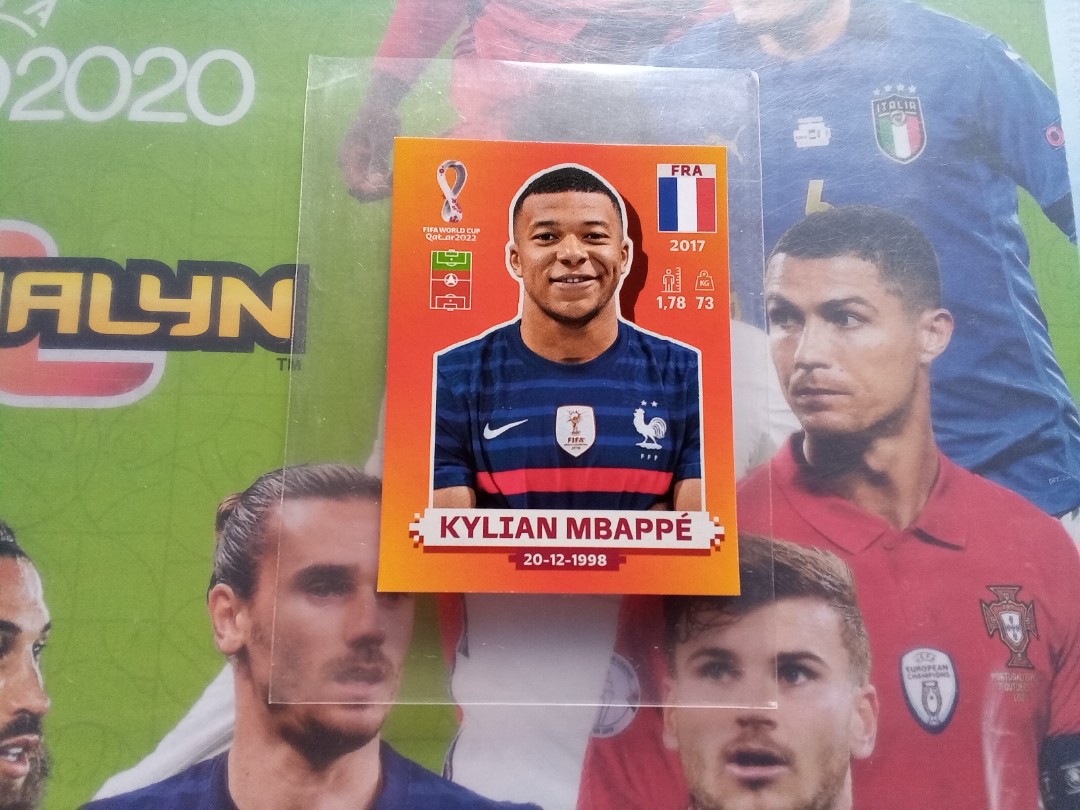 2022 3R Qatar World Cup FIFA #162 KYLIAN MBAPPE France Soccer Sticker FOIL