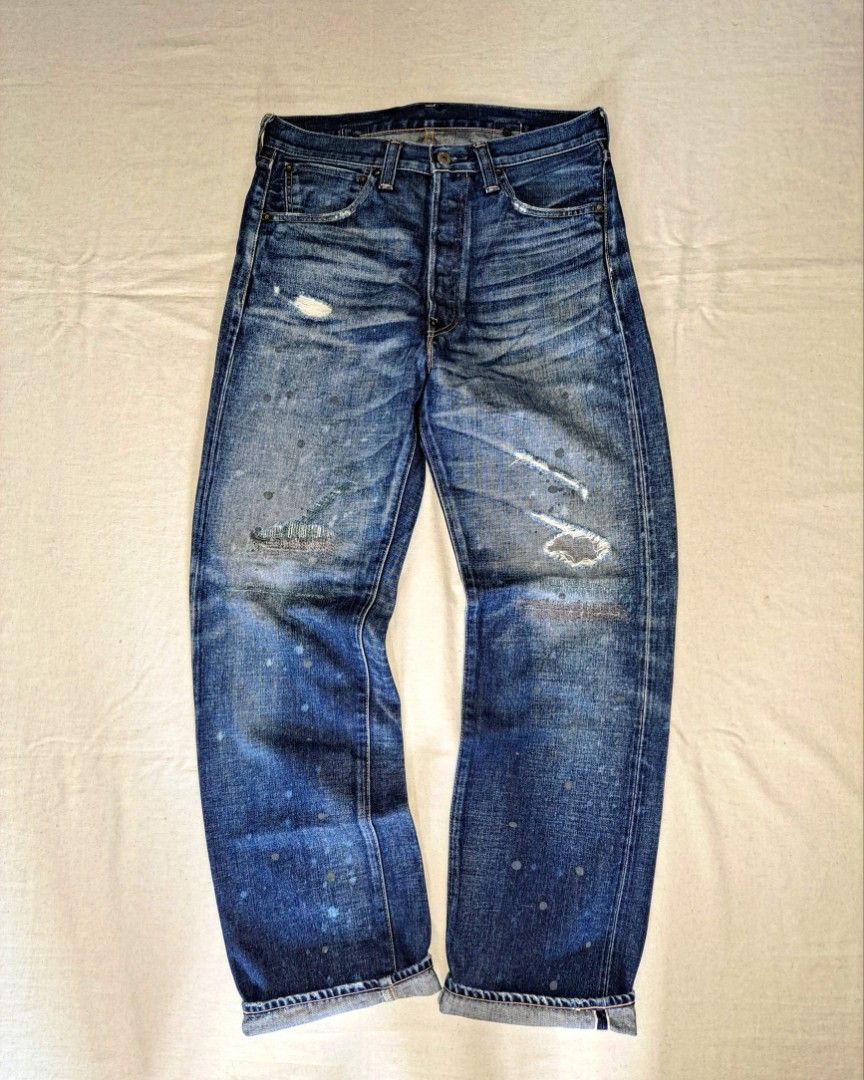 Levis LVC 1937 501 washing damaged patchwork denim 實腰31