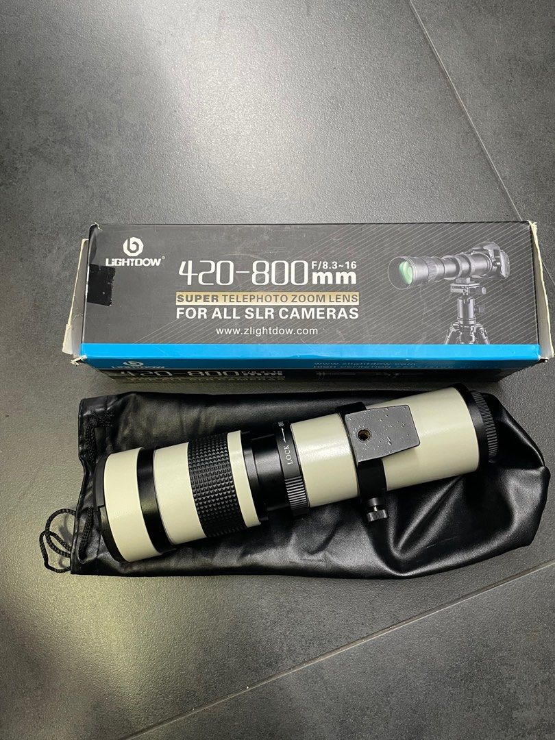 Lightdow 420-800mm f/8.3-16 Telephoto Manual Zoom Lens, Photography ...