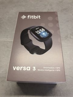 Lightly Used Fitbit Versa 3 Black with Black Strap