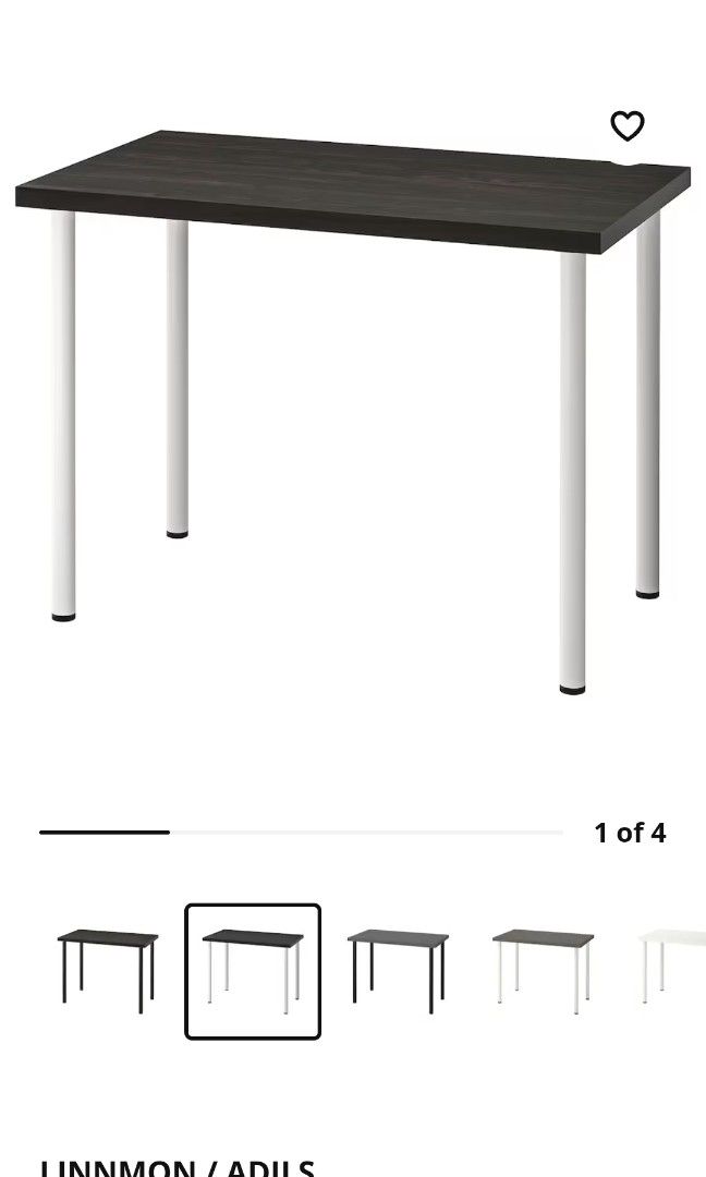 Black ikea best sale linnmon desk