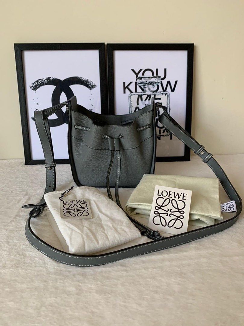 Loewe Mini Gunmetal Grey Hammock Bag Luxury Bags Wallets on