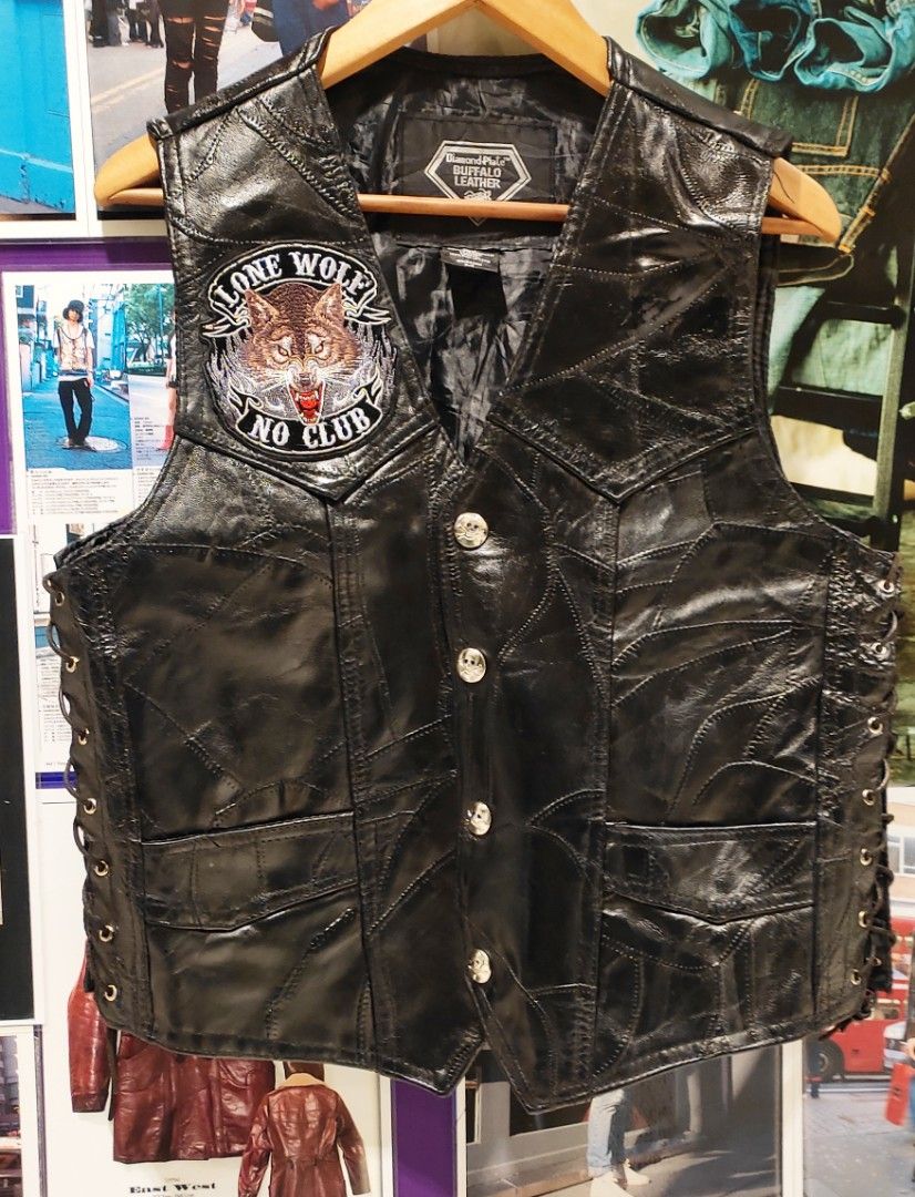 Genuine leather vest top