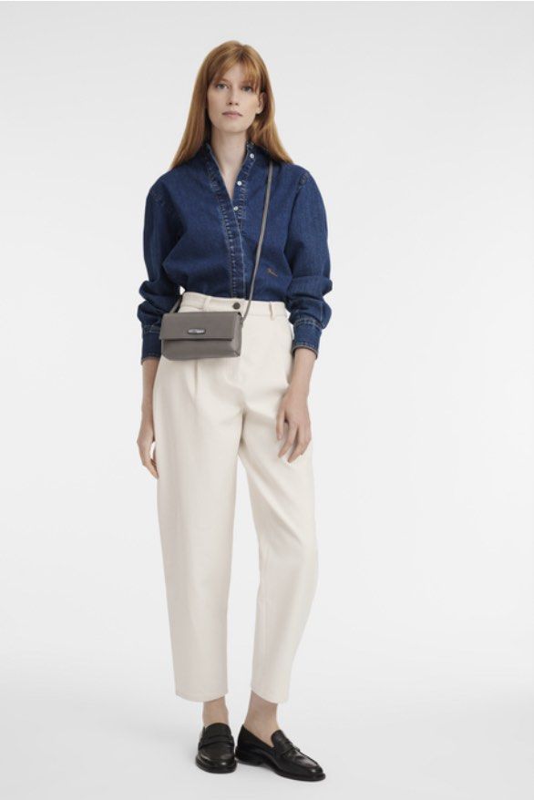 Longchamp Roseau Crossbody Pochette Chalk White
