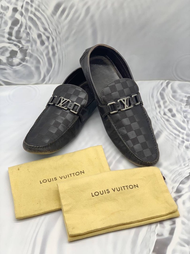 Louis Vuitton Damier Embossed Hockenheim Slip on Loafers