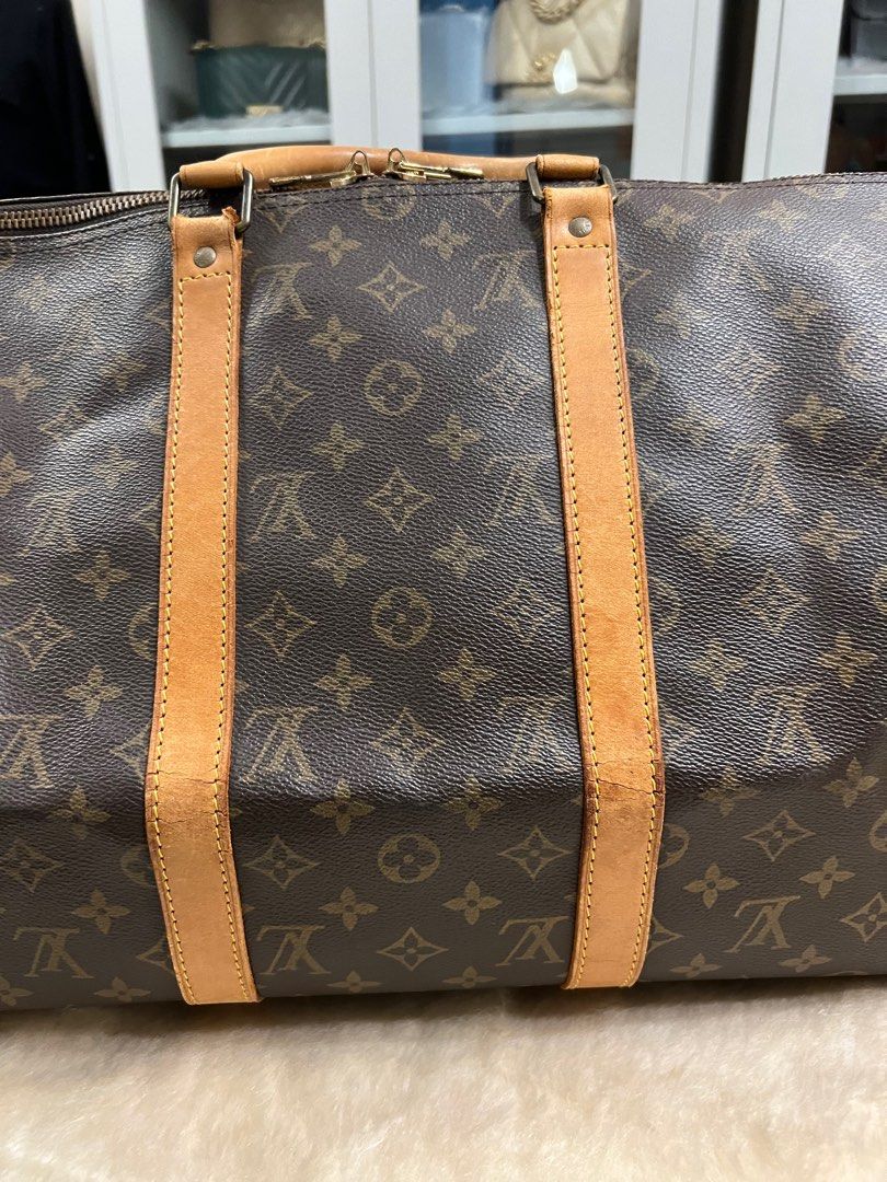 Louis Vuitton Keepall LED Monogram 50 Black in Leather with Black-tone,  Luxury, Bags & Wallets on Carousell