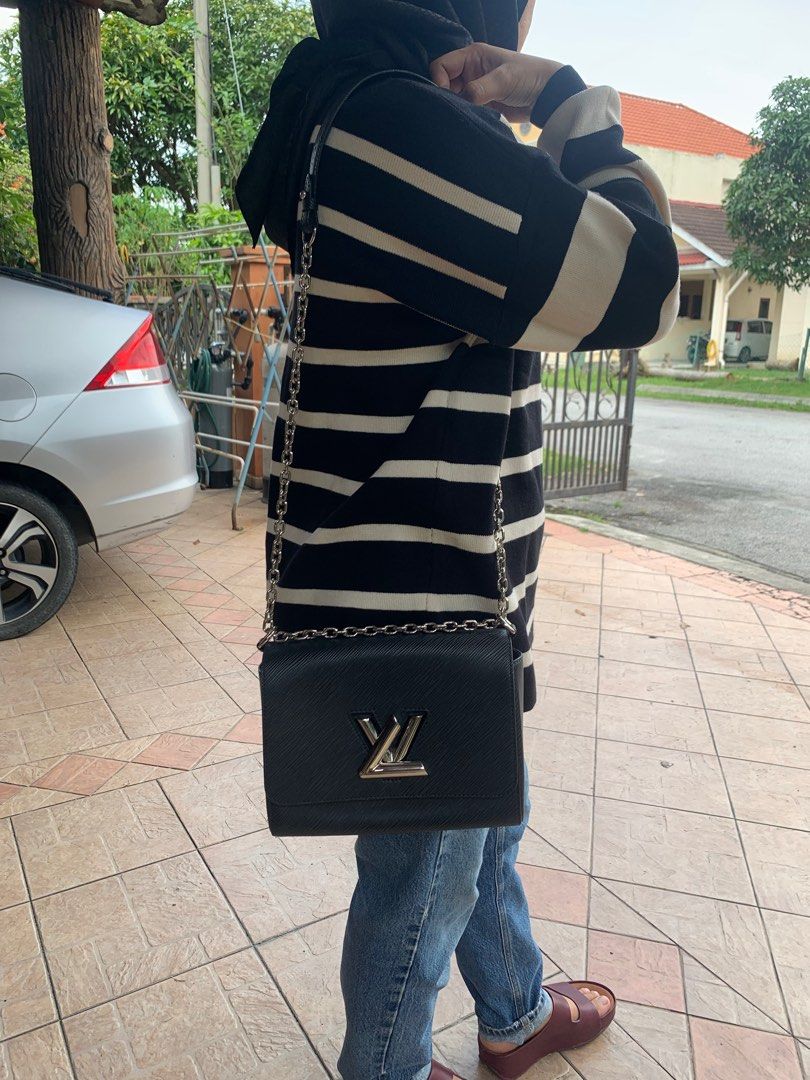 Louis Vuitton Marelle Handbag Epi Leather Black